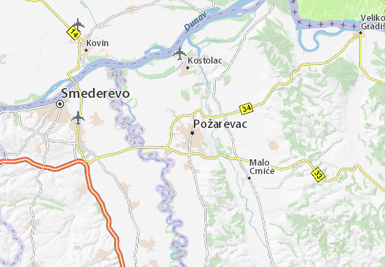 Karte Stadtplan Požarevac