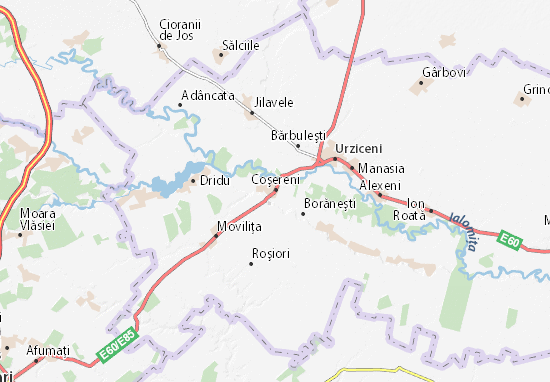 Karte Stadtplan Coşereni