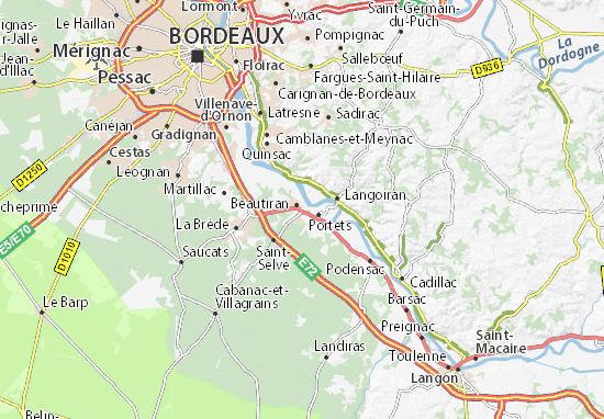 Karte Stadtplan Castres-Gironde