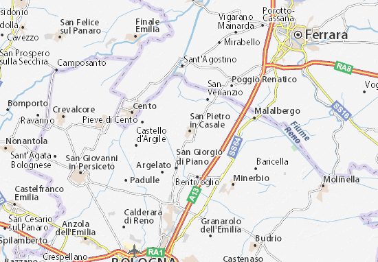Karte Stadtplan San Pietro in Casale