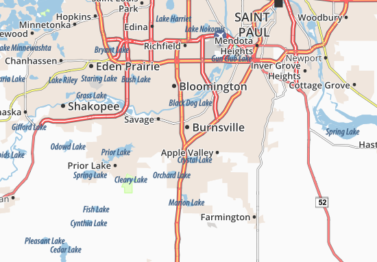 Mapa Burnsville