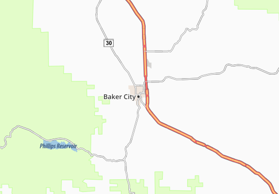 Mapa Baker City