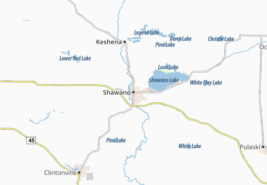Mapa Shawano