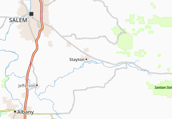 Mapa Stayton