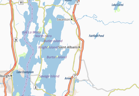 Mapa Saint Albans Bay