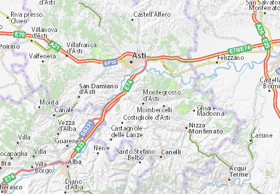 Mapa Vigliano d&#x27;Asti