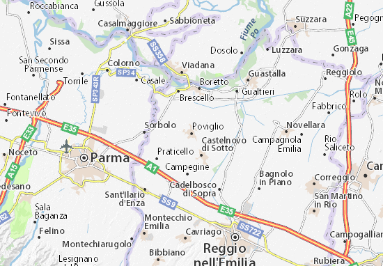 Poviglio Map