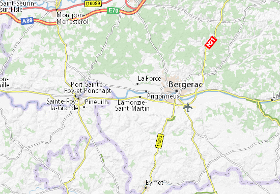 Mapa Lamonzie-Saint-Martin
