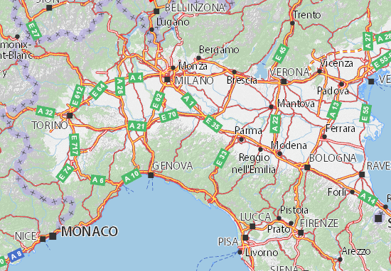 Mapa Piacenza