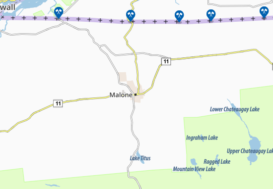 Karte Stadtplan Malone