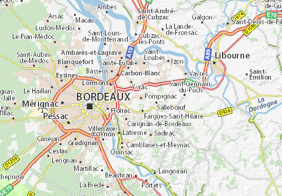 Pompignac Map