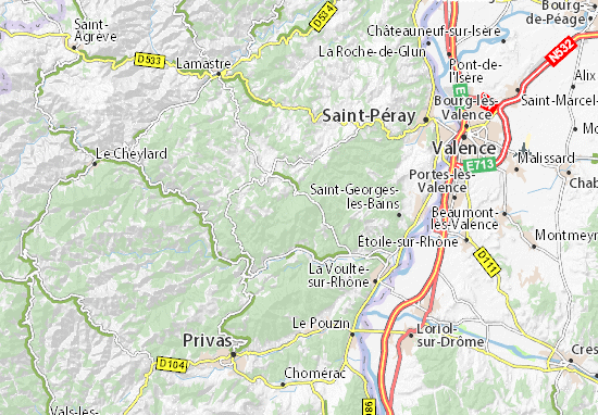 Mapa Saint-Julien-le-Roux