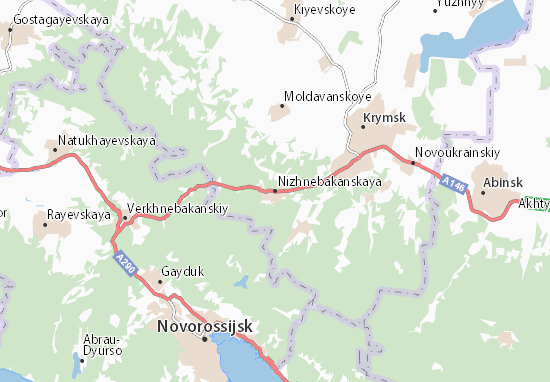 Nizhnebakanskaya Map