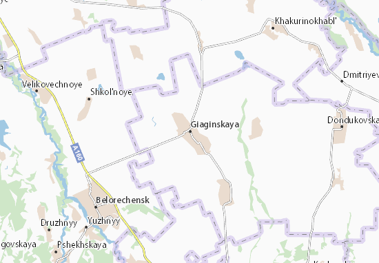 Karte Stadtplan Giaginskaya