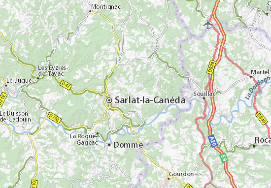 Mapa Sainte-Nathalène