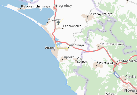 Karte Stadtplan Anapskaya