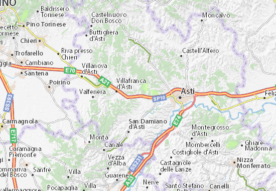 Mapa Baldichieri d&#x27;Asti