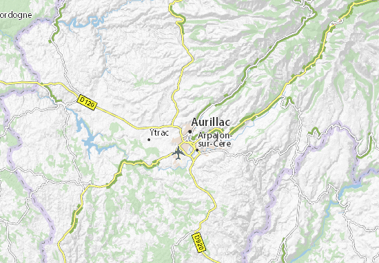 Mapa Aurillac