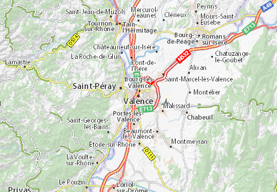 carte de france avec valence Carte détaillée Valence   plan Valence   ViaMichelin