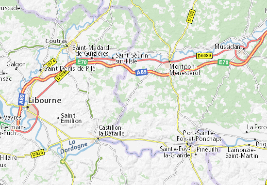 Mapa Villefranche-de-Lonchat