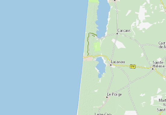 Mapa Lacanau-Océan