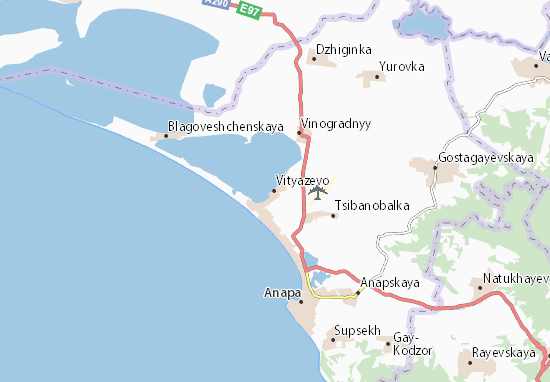 Mapa Vityazevo
