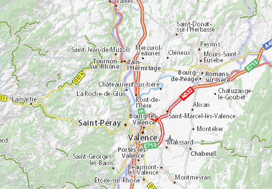Carte-Plan Pont-de-l&#x27;Isère