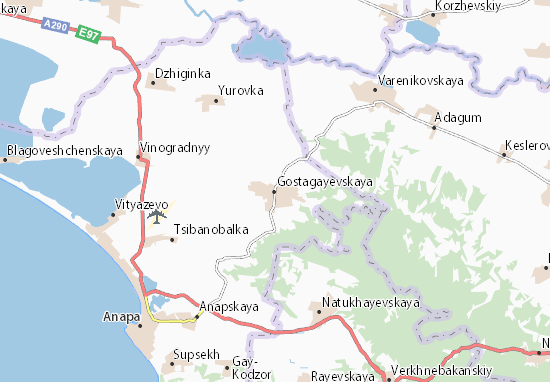 Karte Stadtplan Gostagayevskaya