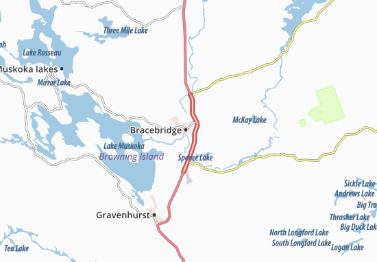 Mapa Bracebridge