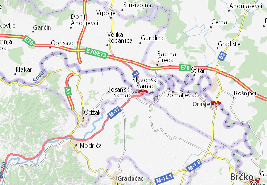Karte Stadtplan Bosanski Šamac