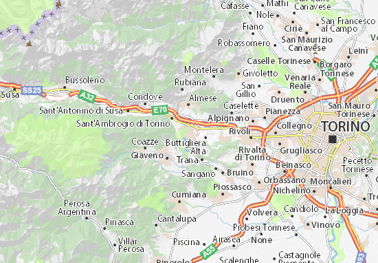 Karte Stadtplan Avigliana