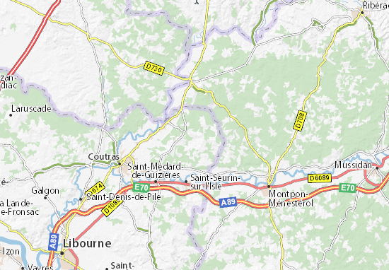 Mapa Saint-Christophe-de-Double