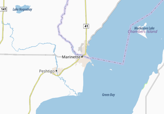Mapa Marinette