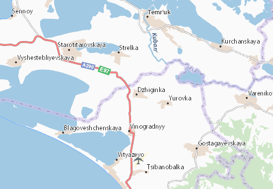 Karte Stadtplan Dzhiginka