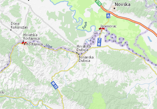 Mapa Bosanska Dubica