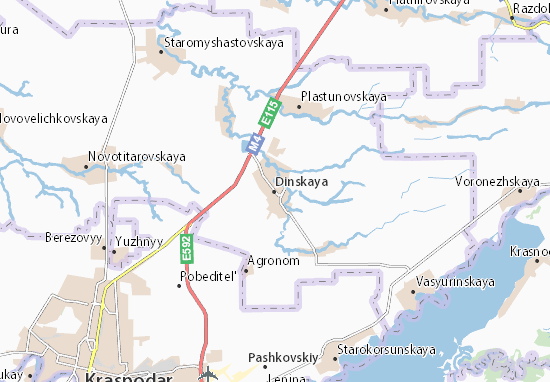 Karte Stadtplan Dinskaya