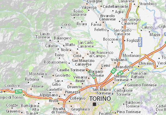 Mapa San Maurizio Canavese