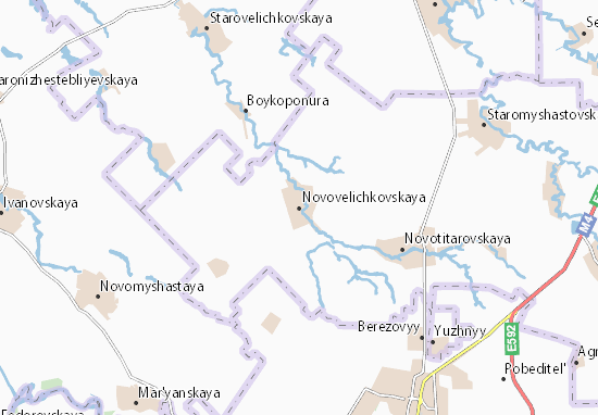 Karte Stadtplan Novovelichkovskaya