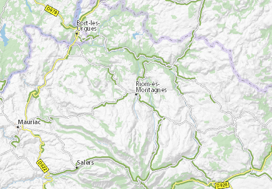 Karte Stadtplan Riom-ès-Montagnes