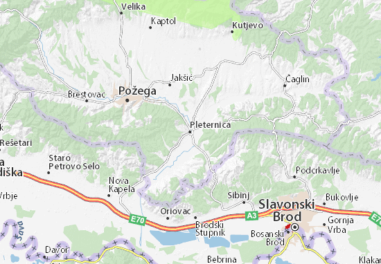Pleternica Map