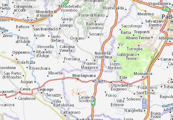 Karte Stadtplan Pojana Maggiore