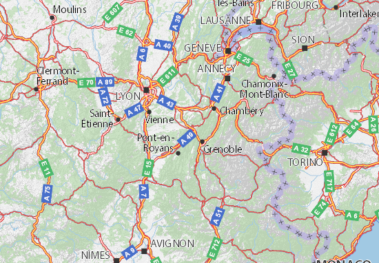 carte routiere isere Carte détaillée Isère   plan Isère   ViaMichelin
