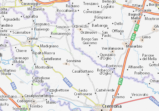 Mapa Azzanello