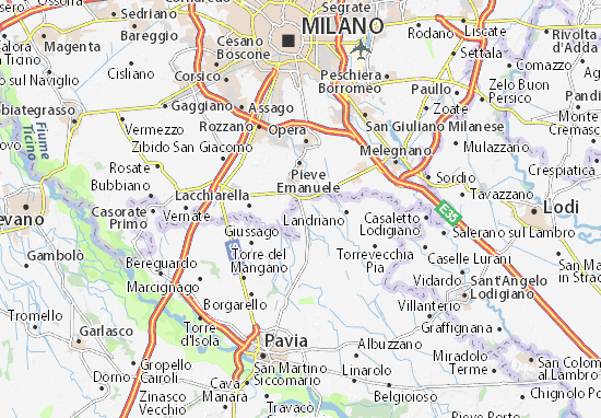 Karte Stadtplan Siziano
