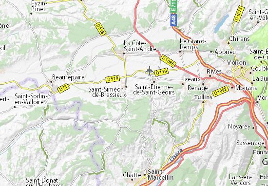 Saint-Pierre-de-Bressieux Map