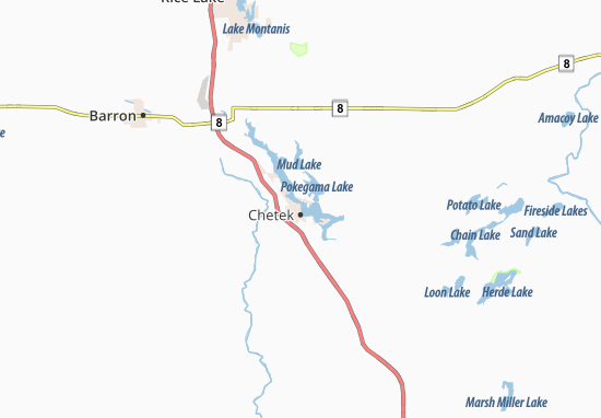 Mapa Chetek