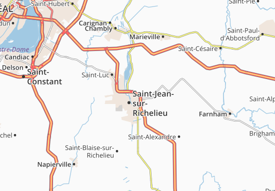 Karte Stadtplan Saint-Athanase