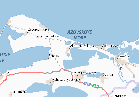 Karte Stadtplan Akhtanizovskaya
