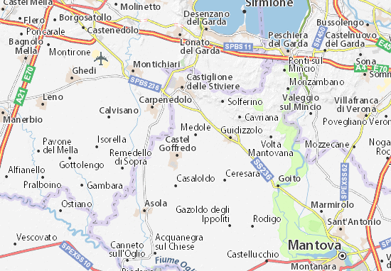 Karte Stadtplan Medole