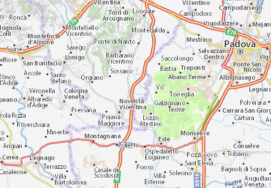 Karte Stadtplan Agugliaro